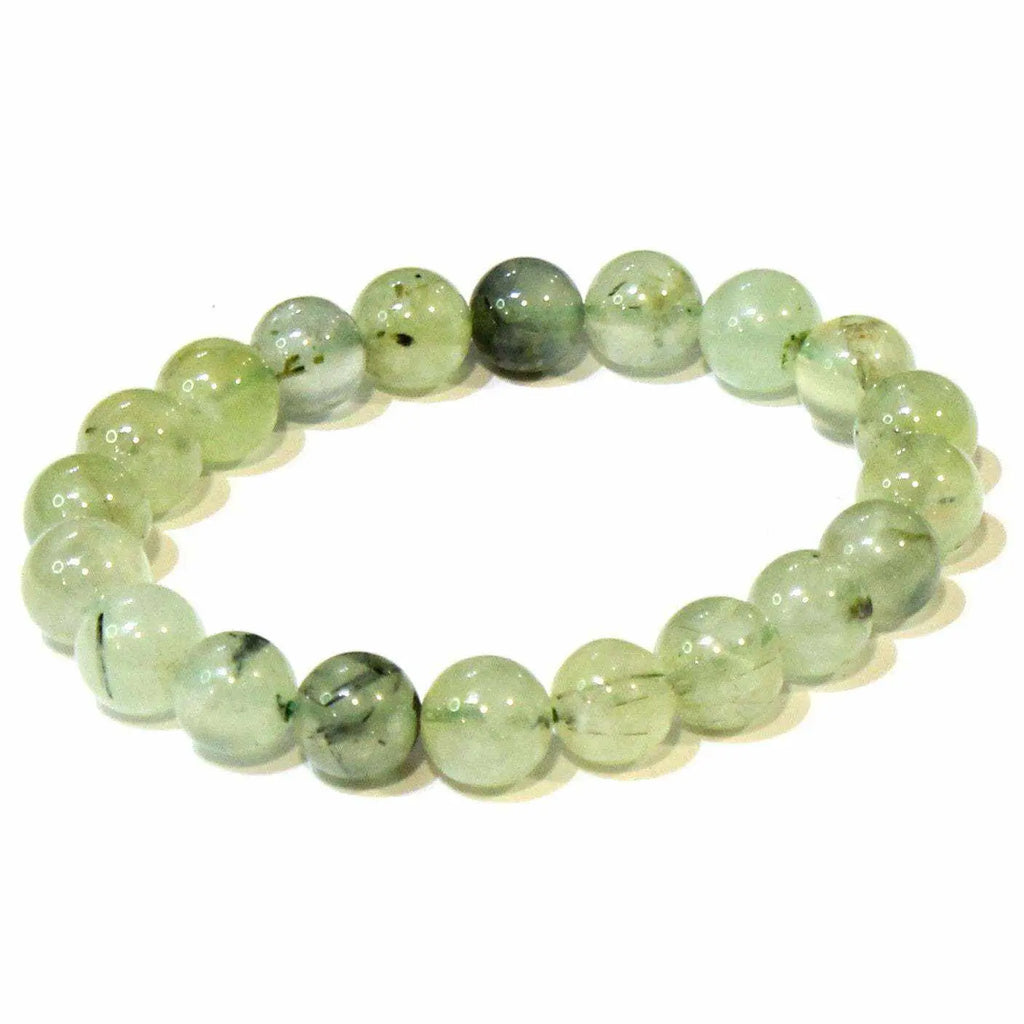 Prehnite Round Bead Bracelet - Unconditional Love | Bracelets | Wiccan Center