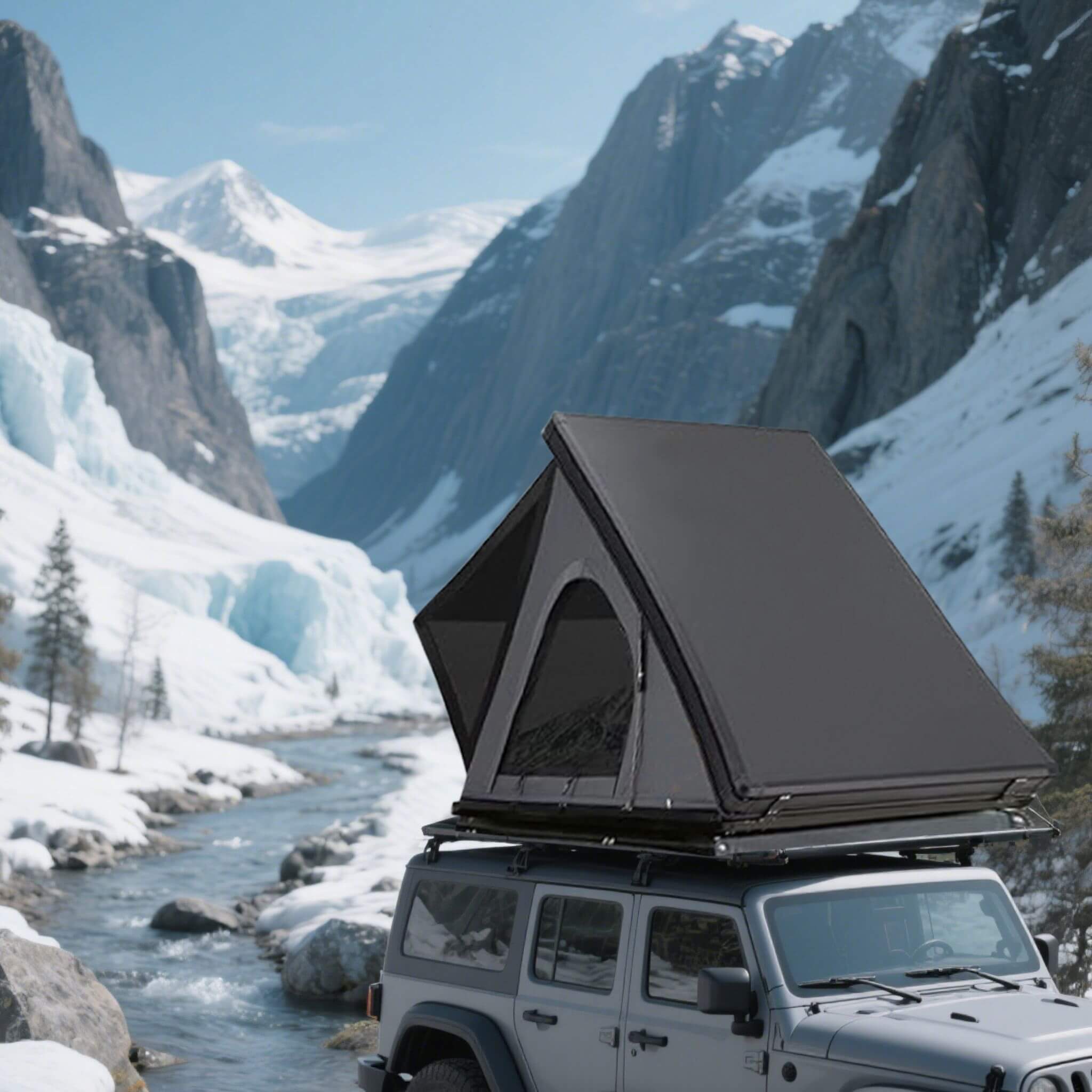 Trailora Apex Premium Lightweight Hard Shell Rooftop Tent With LED Strip And Memory Foam (SAK51780) | Rooftop Tents | Wiccan Center
