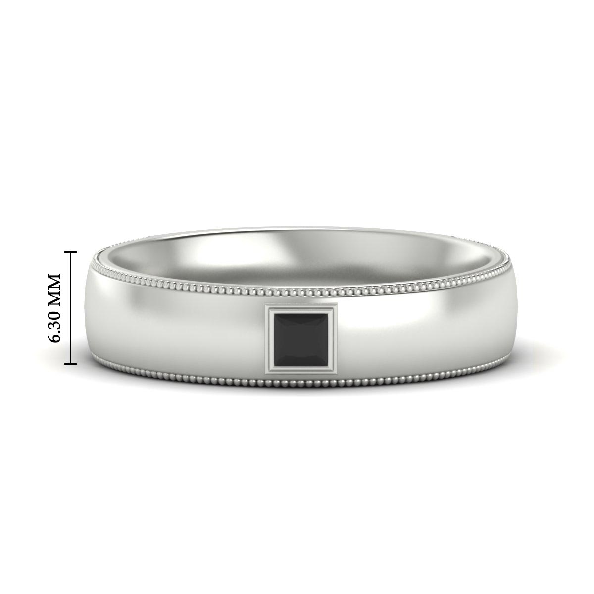 Princess Cut Mens Comfort Fit Promise Ring