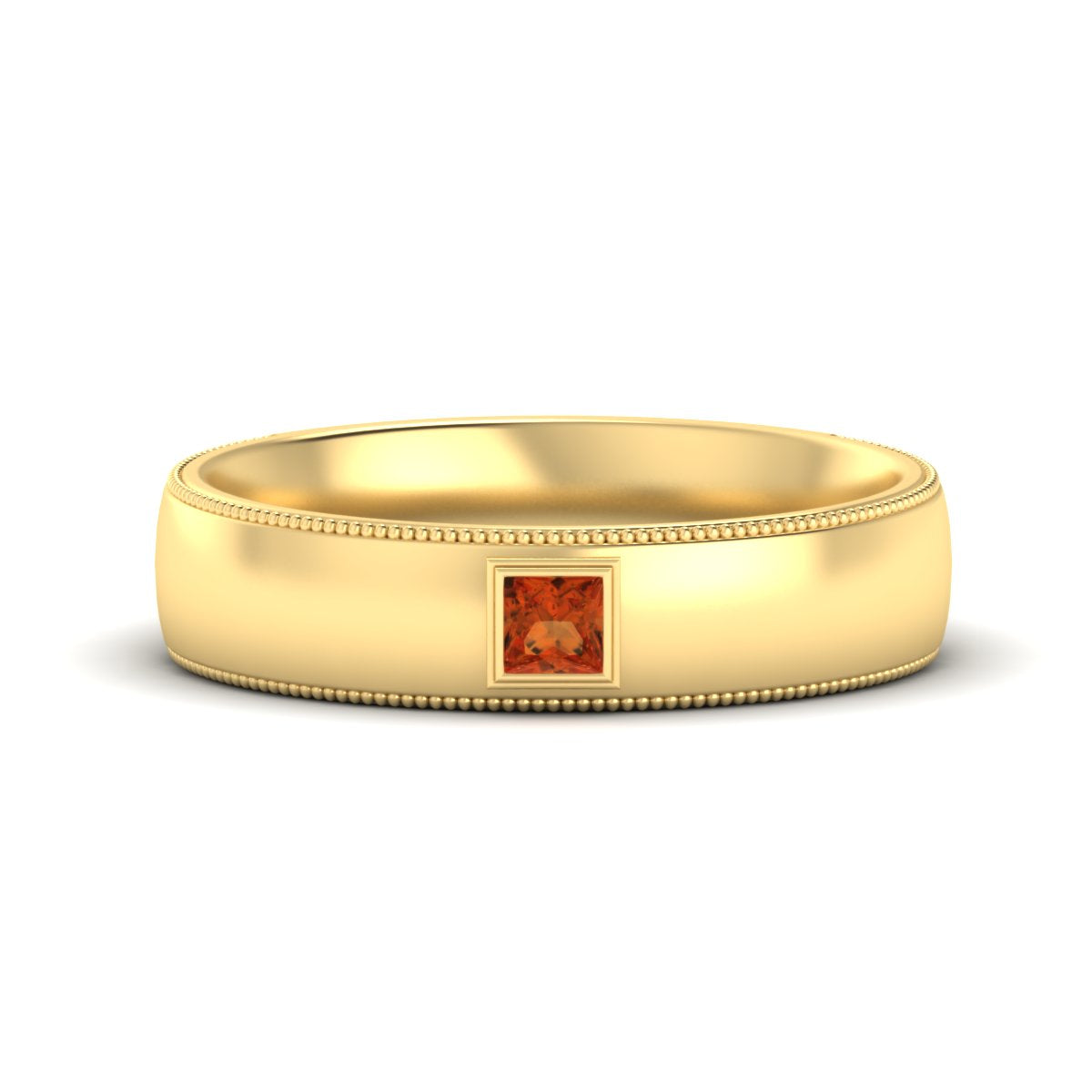 Princess Cut Mens Comfort Fit Promise Ring