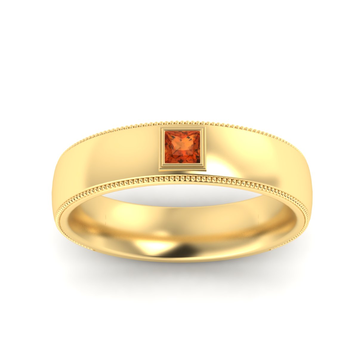 Princess Cut Mens Comfort Fit Promise Ring