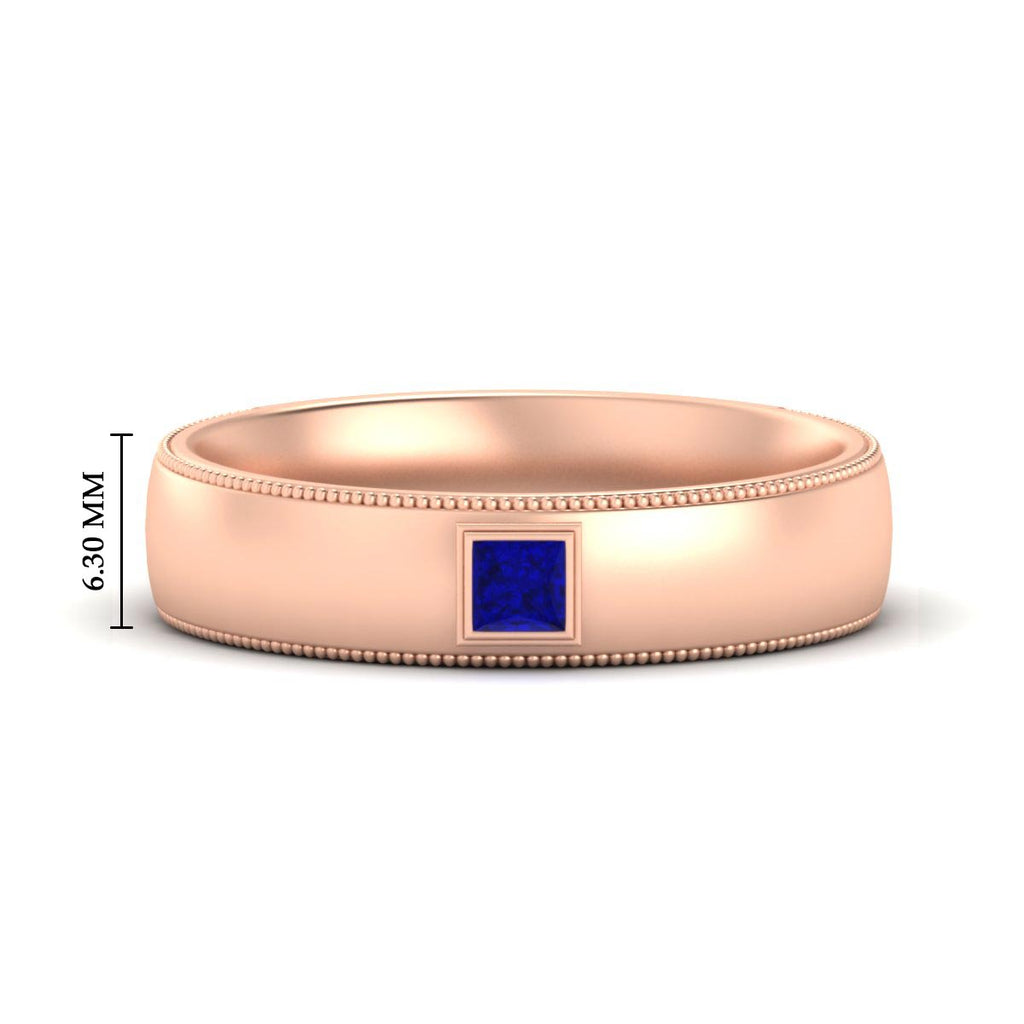 Princess Cut Mens Comfort Fit Promise Ring