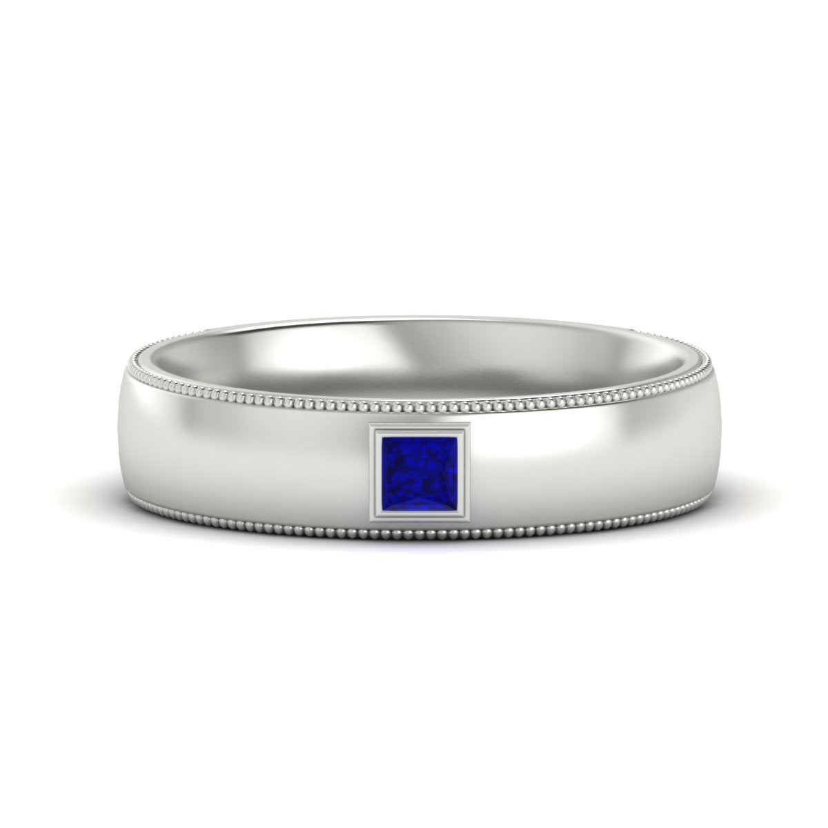 Princess Cut Mens Comfort Fit Promise Ring