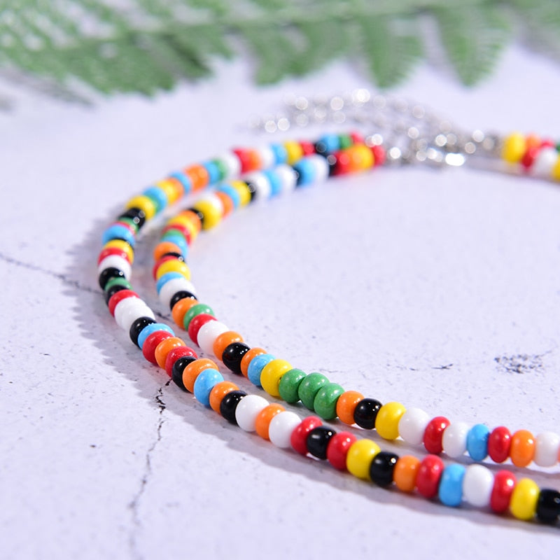 Seed Beads Love Choker Necklace Sets with Name Fashion Pearl Boho Vintage Streetwear | Necklaces | Wiccan Center