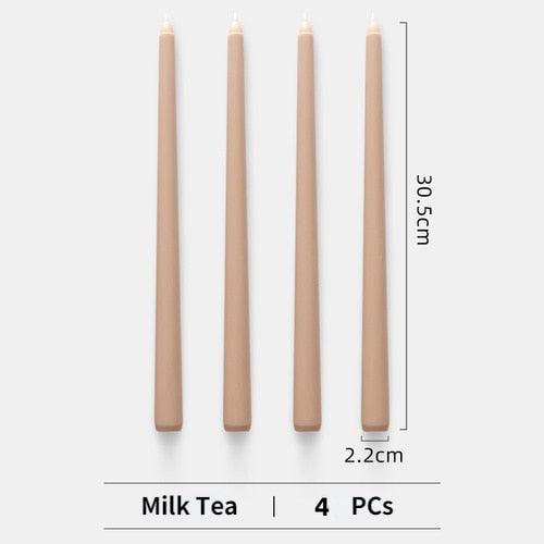 4pc Unscented 12" Candles Colored Long Stick Candle Smokeless Home Wedding Centerpiece Birthday Candle Tall Taper Candles Dripless Unscented Dinner Candle Paraffin Wax Candles | STCN43455KUKU | Wiccan Center