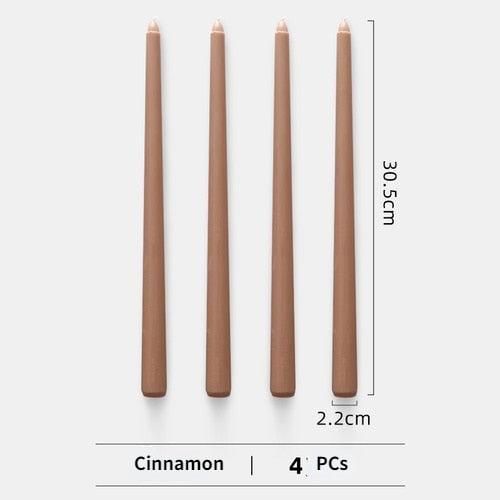 4pc Unscented 12" Candles Colored Long Stick Candle Smokeless Home Wedding Centerpiece Birthday Candle Tall Taper Candles Dripless Unscented Dinner Candle Paraffin Wax Candles | STCN43455KUKU | Wiccan Center