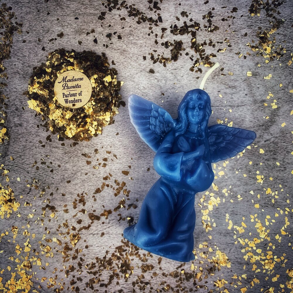 Beeswax Angel Spell Candle - Connect with Spirit Guides & Divine Blessings Magic | Beeswax Candle | Wiccan Center