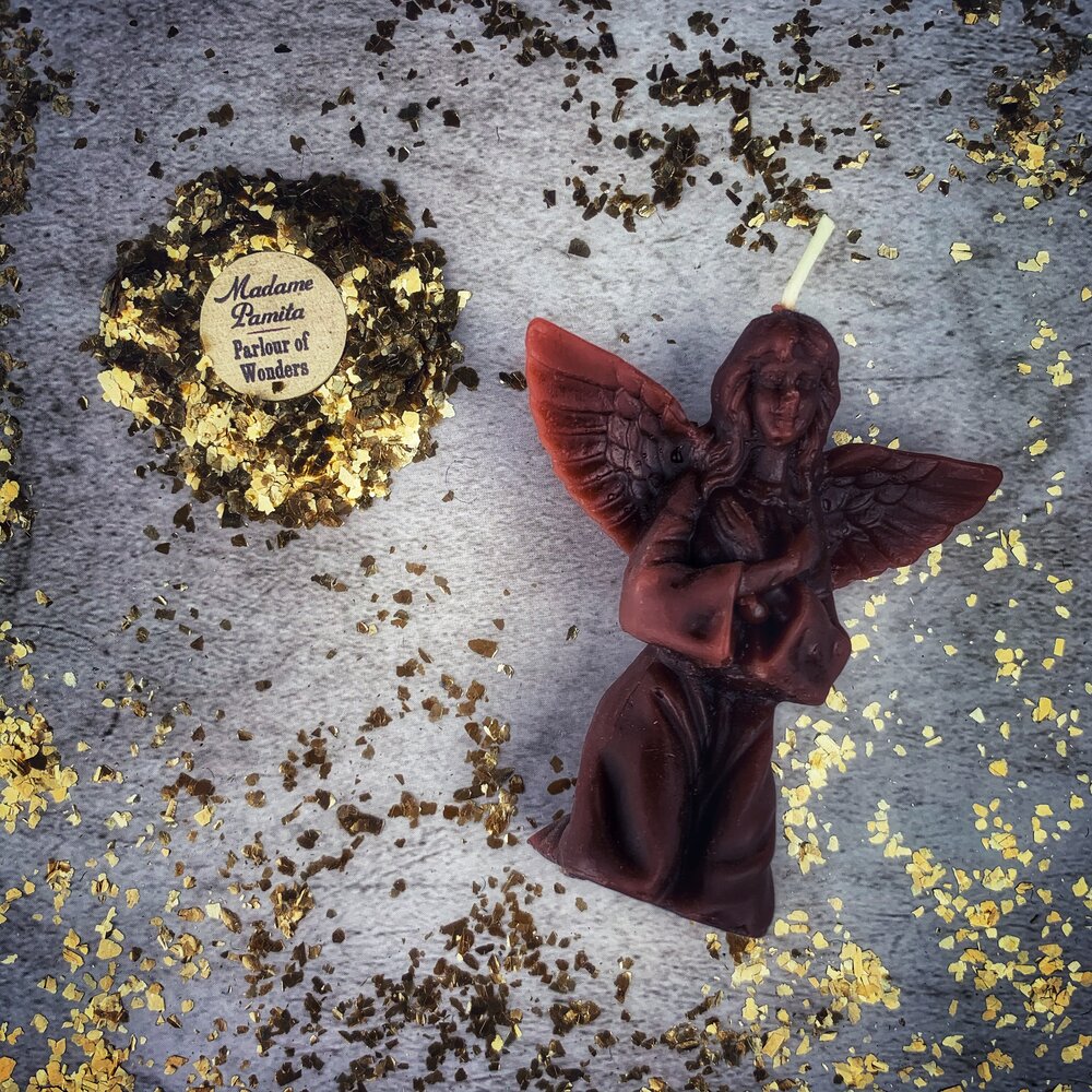 Beeswax Angel Spell Candle - Connect with Spirit Guides & Divine Blessings Magic | Beeswax Candle | Wiccan Center