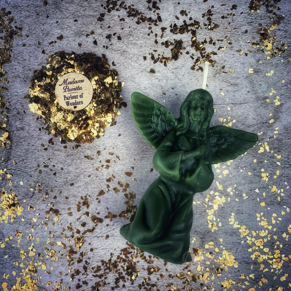 Beeswax Angel Spell Candle - Connect with Spirit Guides & Divine Blessings Magic | Beeswax Candle | Wiccan Center