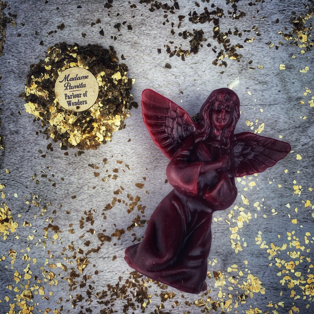 Beeswax Angel Spell Candle - Connect with Spirit Guides & Divine Blessings Magic | Beeswax Candle | Wiccan Center