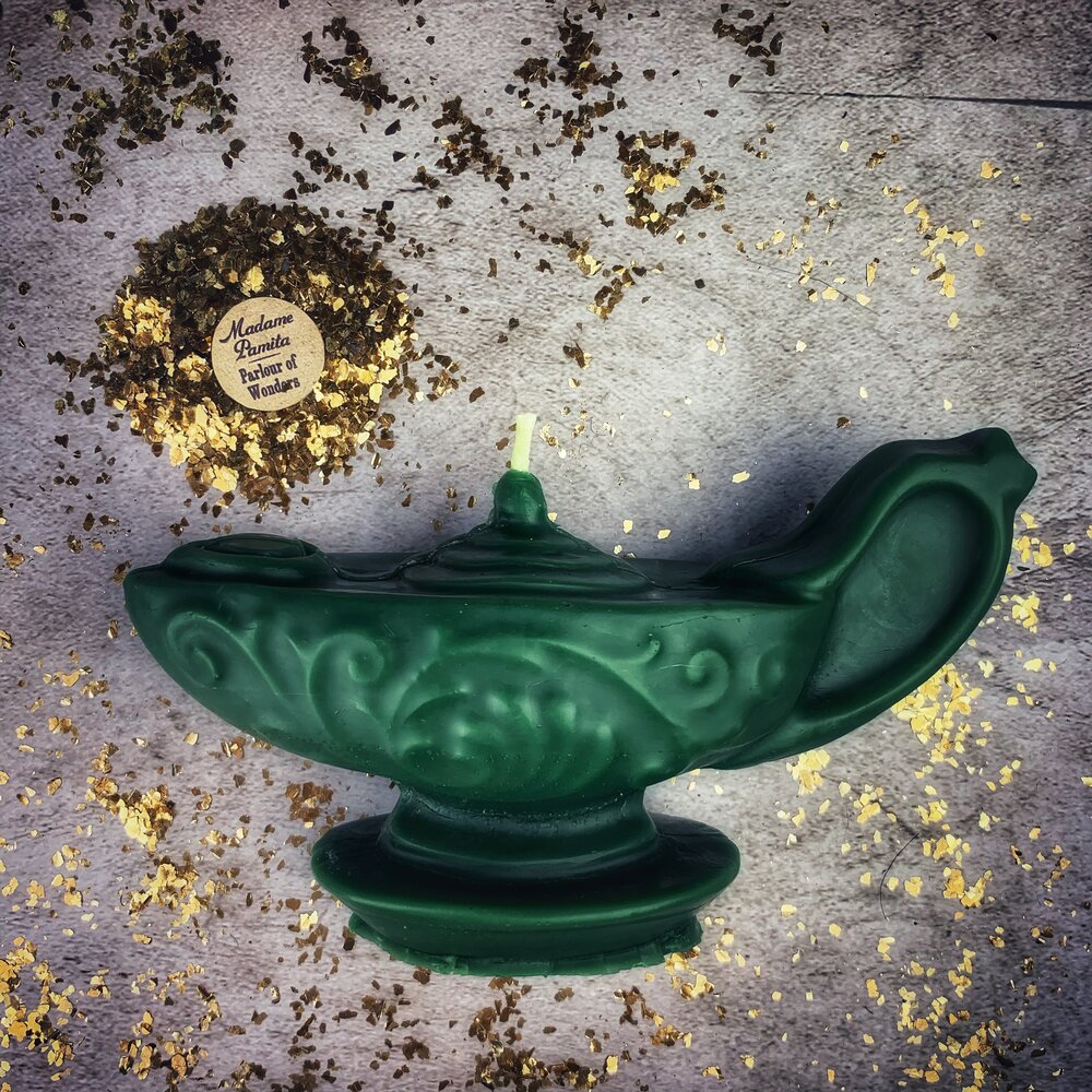 Beeswax Aladdin's Lamp Spell Candle - Wish Manifestation & Three Wishes Magic | Beeswax Candle | Wiccan Center