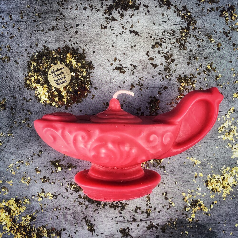 Beeswax Aladdin's Lamp Spell Candle - Wish Manifestation & Three Wishes Magic | Beeswax Candle | Wiccan Center
