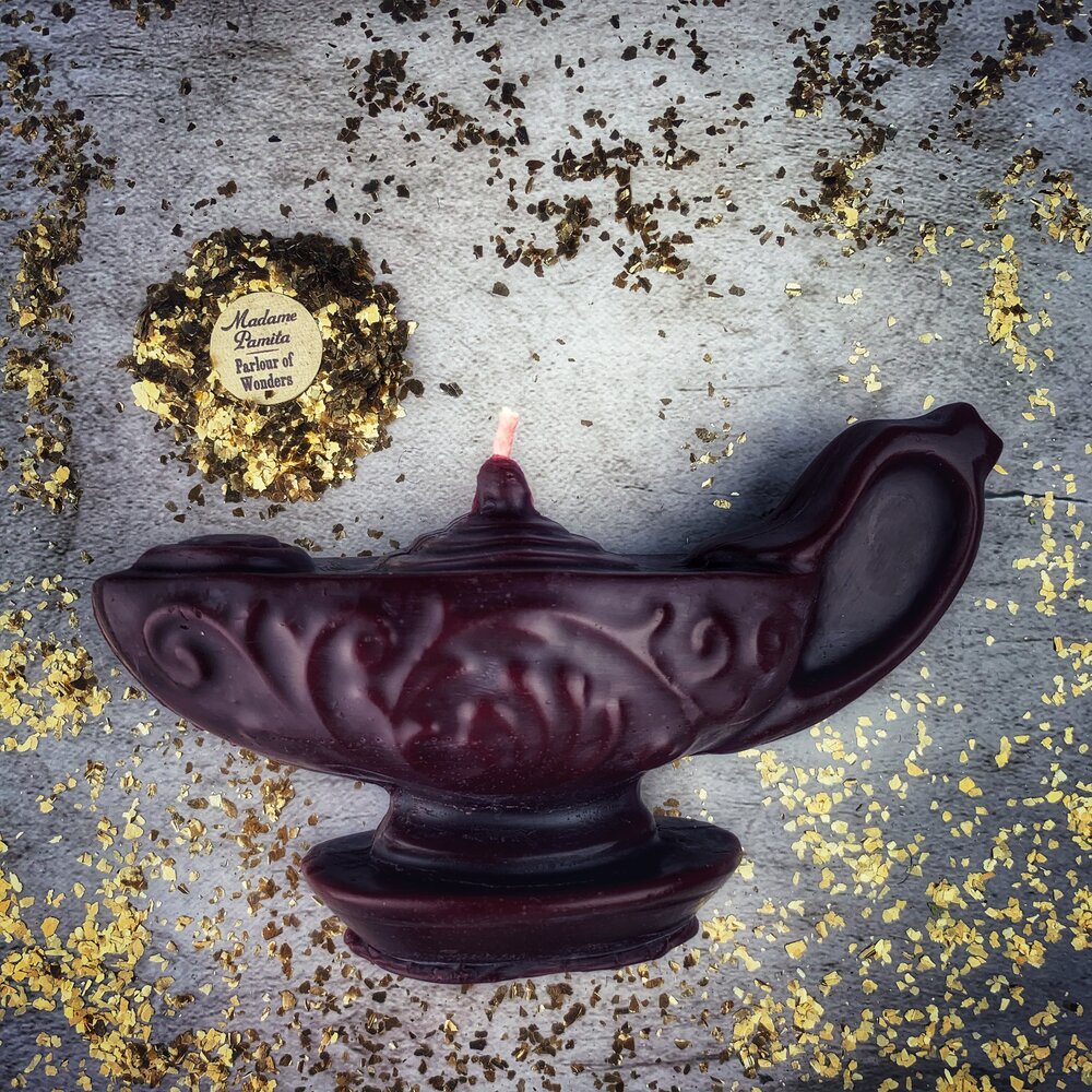 Beeswax Aladdin's Lamp Spell Candle - Wish Manifestation & Three Wishes Magic | Beeswax Candle | Wiccan Center