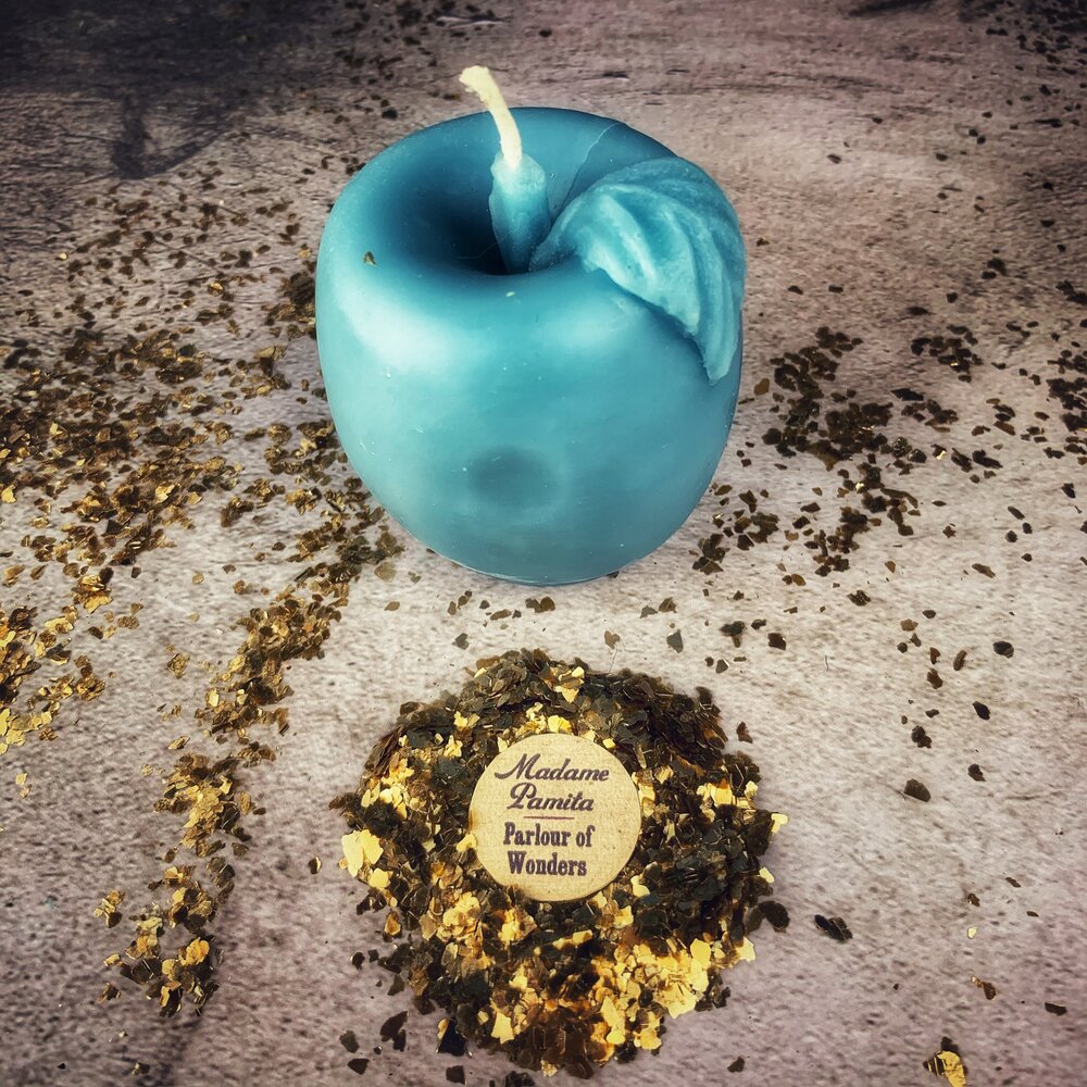 Beeswax Apple of Avalon Spell Candle - Love & Abundance Magic | Beeswax Candle | Wiccan Center