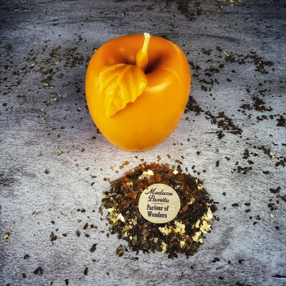 Beeswax Apple of Avalon Spell Candle - Love & Abundance Magic | Beeswax Candle | Wiccan Center