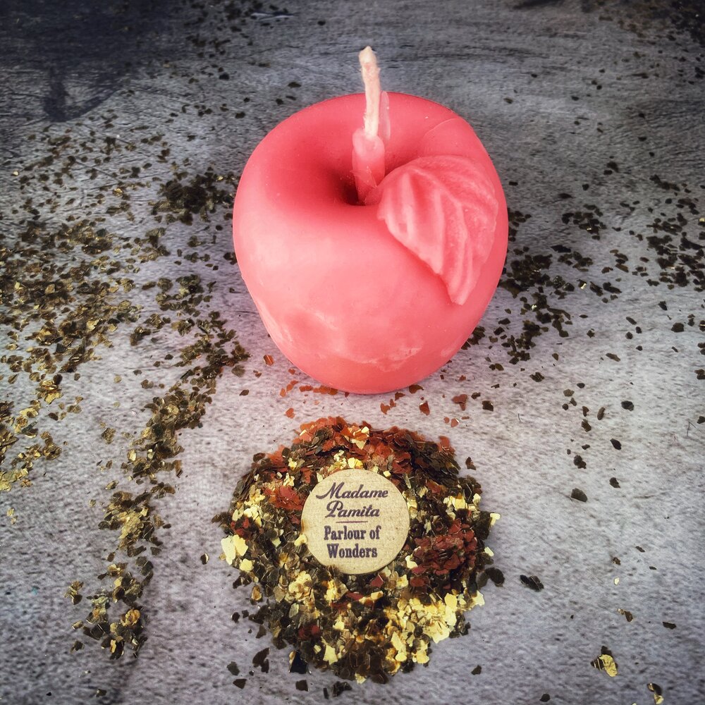 Beeswax Apple of Avalon Spell Candle - Love & Abundance Magic | Beeswax Candle | Wiccan Center