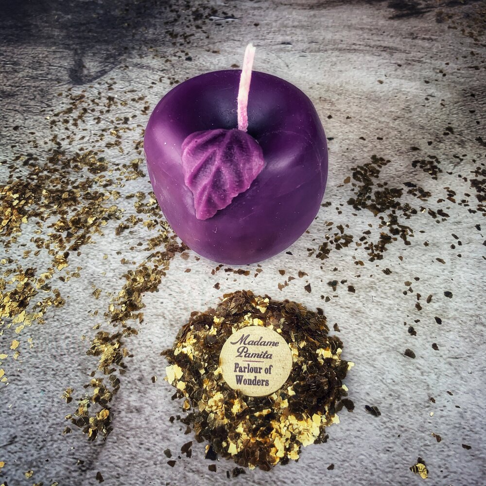 Beeswax Apple of Avalon Spell Candle - Love & Abundance Magic | Beeswax Candle | Wiccan Center