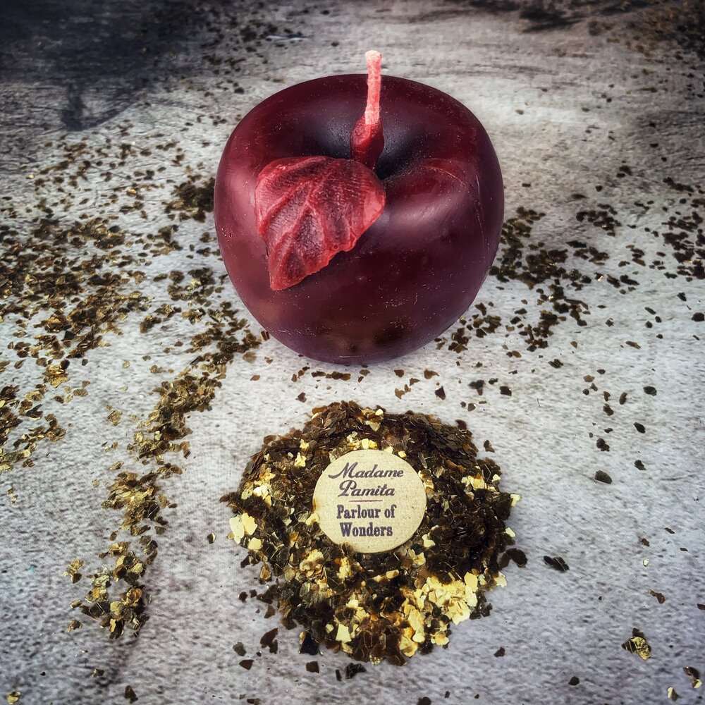 Beeswax Apple of Avalon Spell Candle - Love & Abundance Magic | Beeswax Candle | Wiccan Center