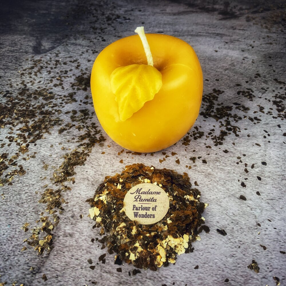 Beeswax Apple of Avalon Spell Candle - Love & Abundance Magic | Beeswax Candle | Wiccan Center