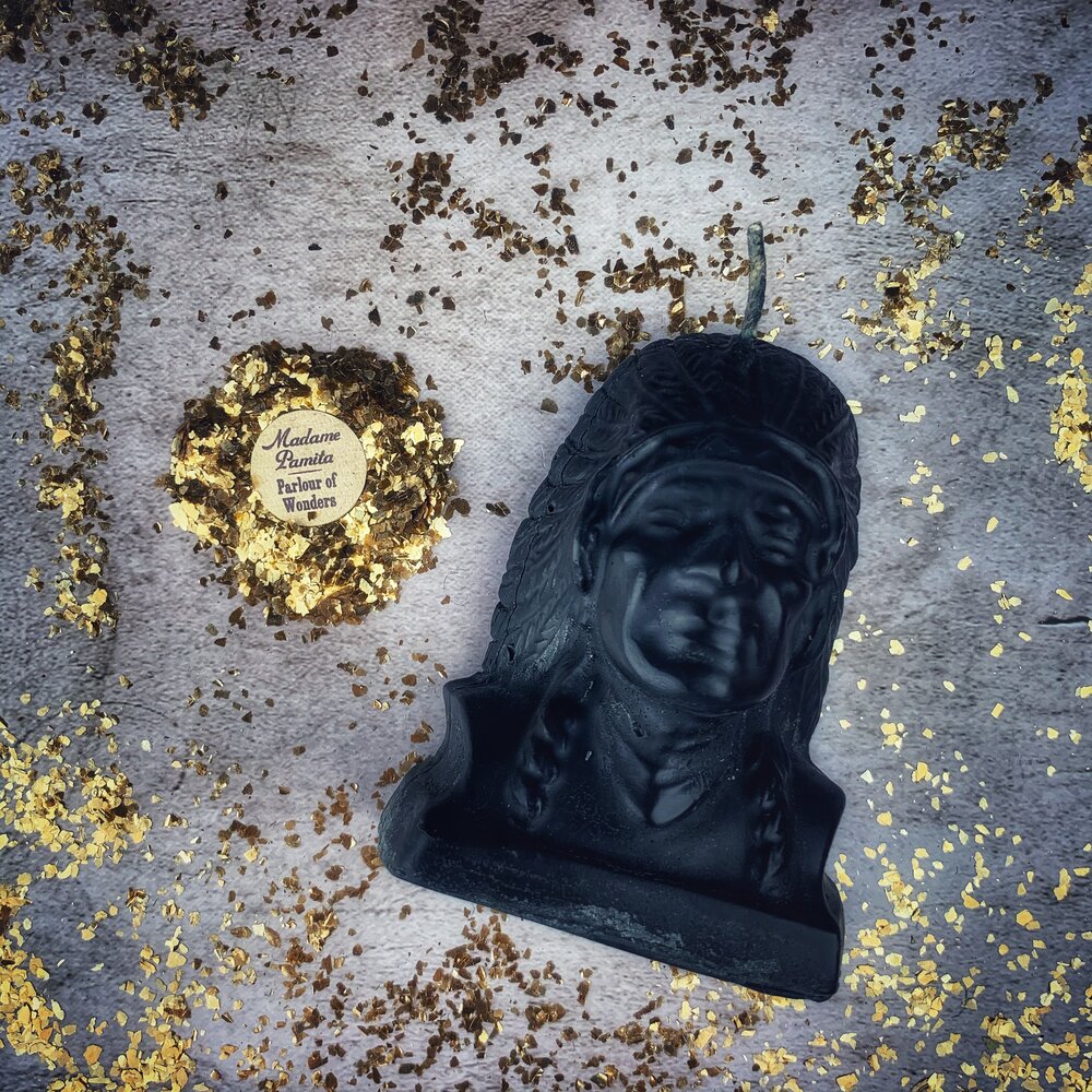 Beeswax Black Hawk Spell Candle - Spirit Guide & Social Justice Magic | Beeswax Candle | Wiccan Center