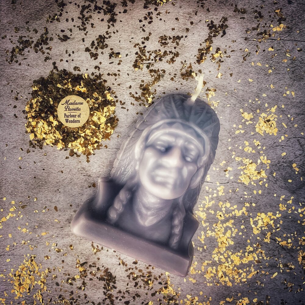 Beeswax Black Hawk Spell Candle - Spirit Guide & Social Justice Magic | Beeswax Candle | Wiccan Center
