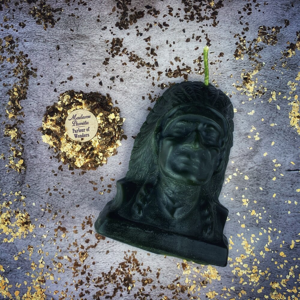 Beeswax Black Hawk Spell Candle - Spirit Guide & Social Justice Magic | Beeswax Candle | Wiccan Center