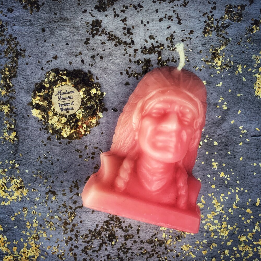 Beeswax Black Hawk Spell Candle - Spirit Guide & Social Justice Magic | Beeswax Candle | Wiccan Center