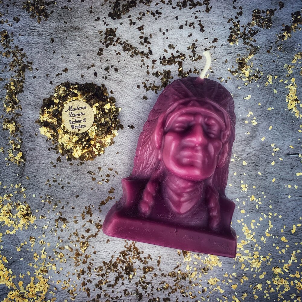 Beeswax Black Hawk Spell Candle - Spirit Guide & Social Justice Magic | Beeswax Candle | Wiccan Center