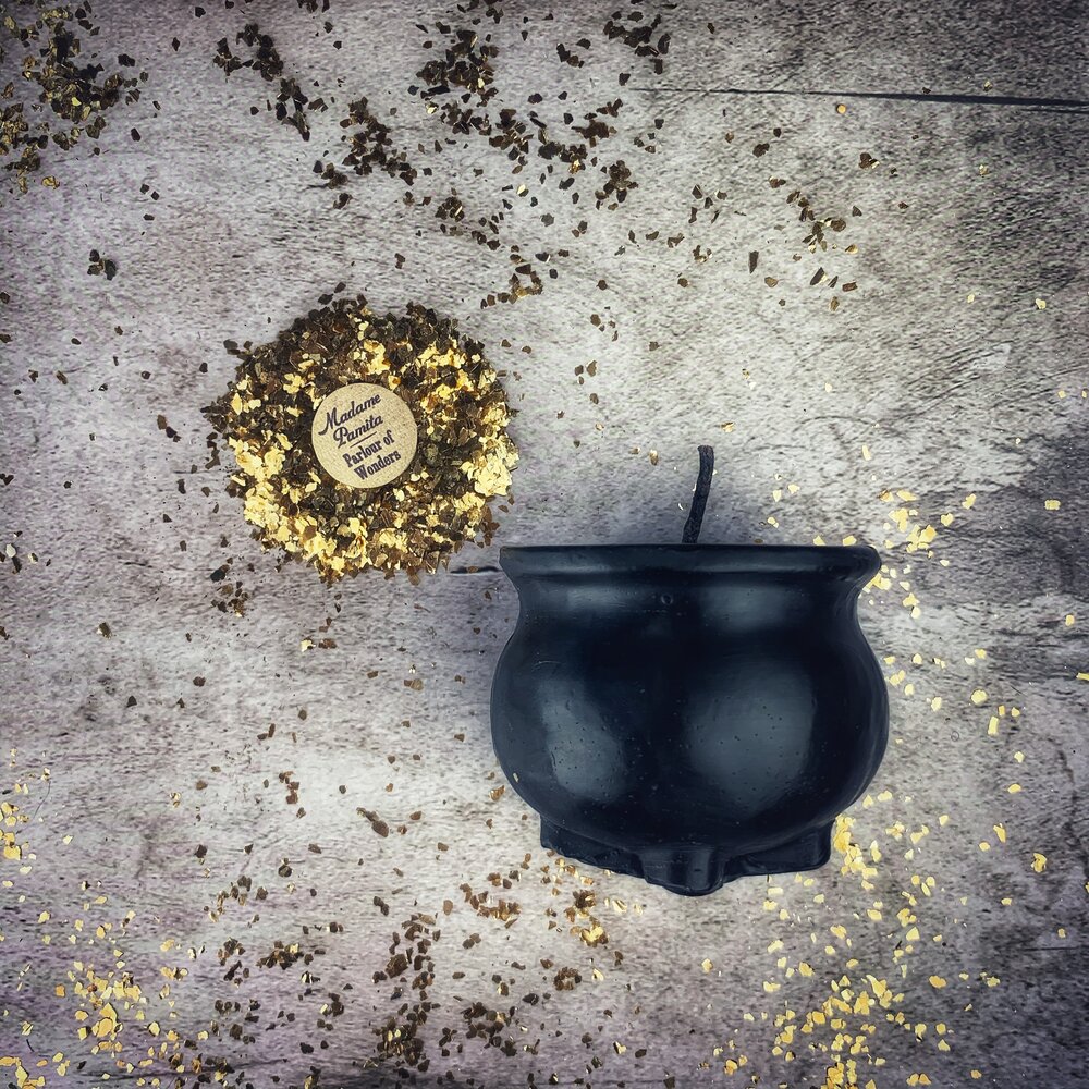 Beeswax Cauldron of Magick Spell Candle - Transformation & Positive Change Magic | Beeswax Candle | Wiccan Center