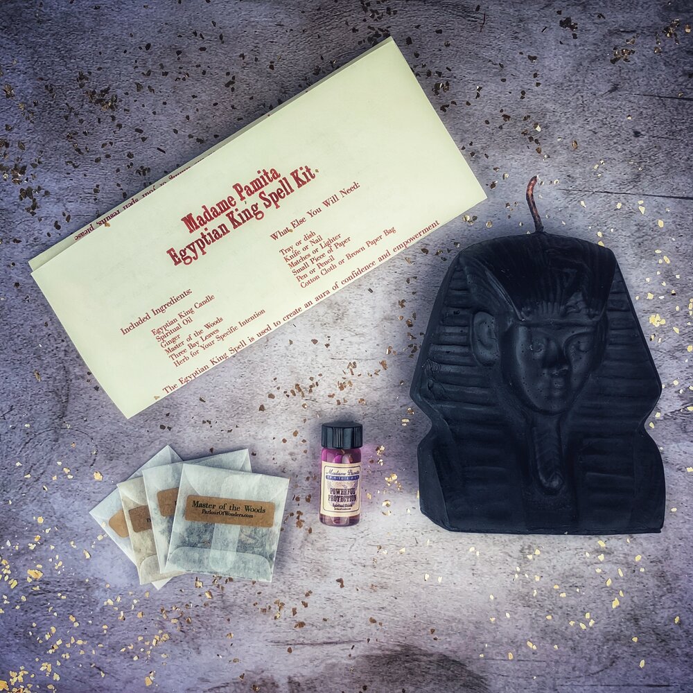 Egyptian King Candle Spell Kit - Power, Magnetism & Pharaoh Magic | Candle Spell Kit | Wiccan Center