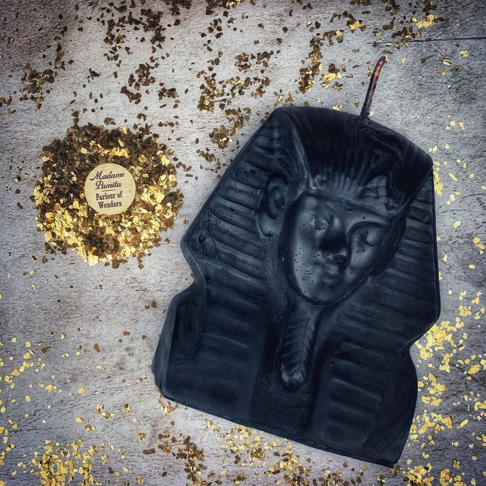 Beeswax Egyptian King Spell Candle - Power, Magnetism & Pharaoh Magic | Beeswax Candle | Wiccan Center