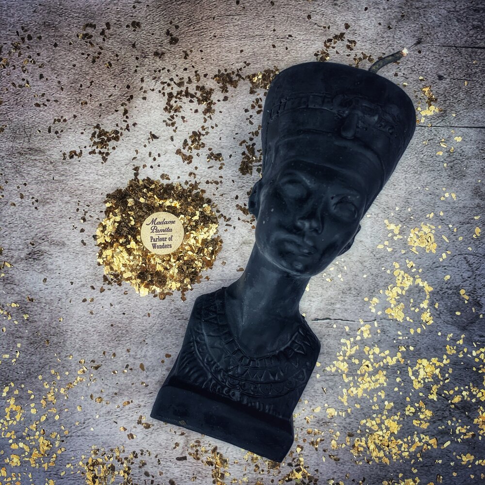 Beeswax Egyptian Queen Spell Candle - Power, Beauty & Magnetism Magic | Beeswax Candle | Wiccan Center