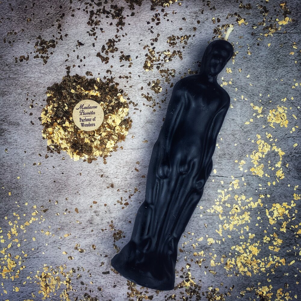 Beeswax Male Figural Spell Candle - Sympathetic Magic & Personal Power | Beeswax Candle | Wiccan Center