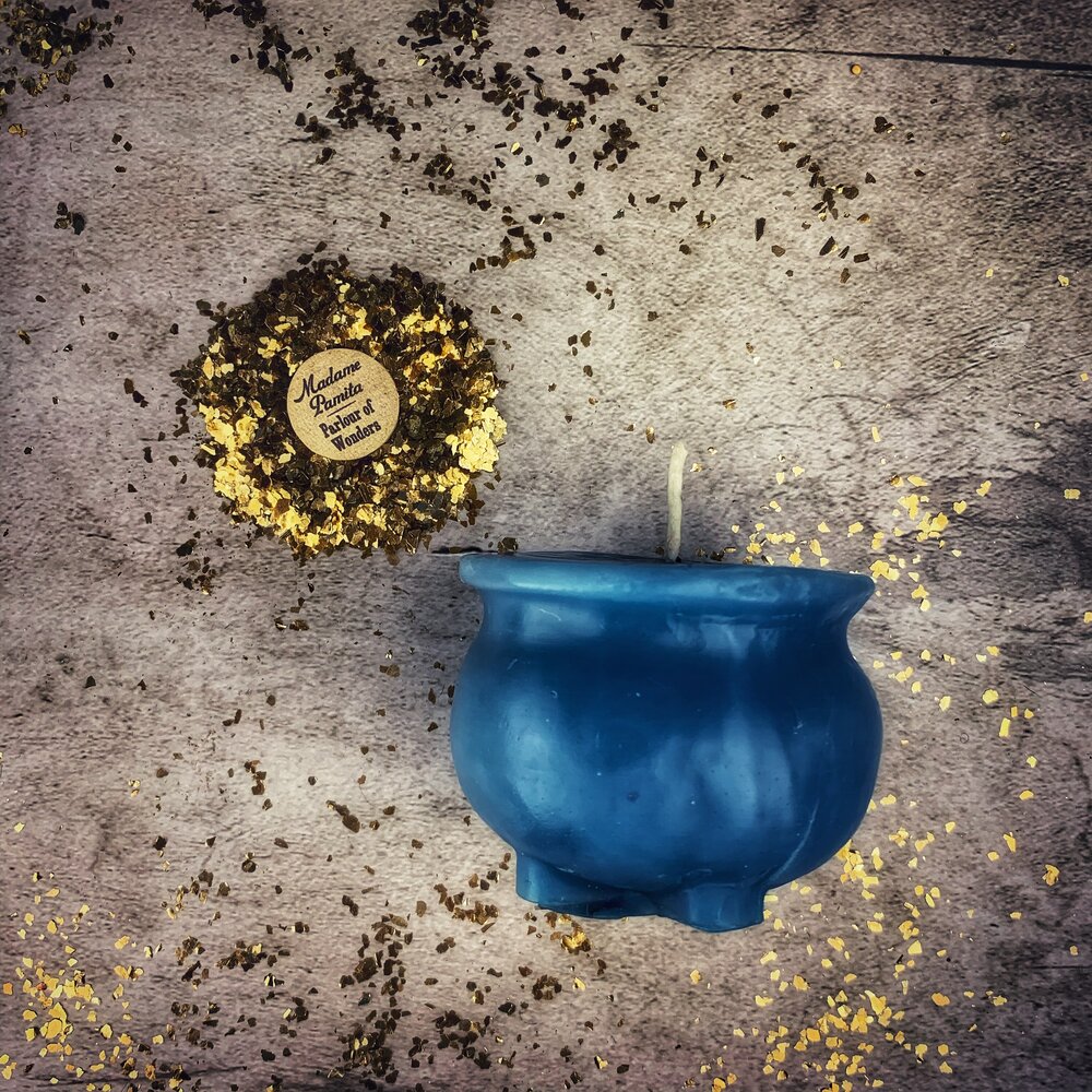 Beeswax Cauldron of Magick Spell Candle - Transformation & Positive Change Magic | Beeswax Candle | Wiccan Center