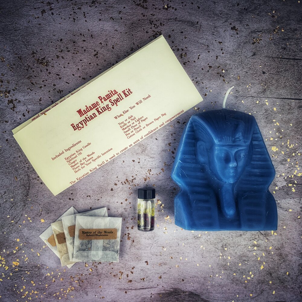 Egyptian King Candle Spell Kit - Power, Magnetism & Pharaoh Magic | Candle Spell Kit | Wiccan Center