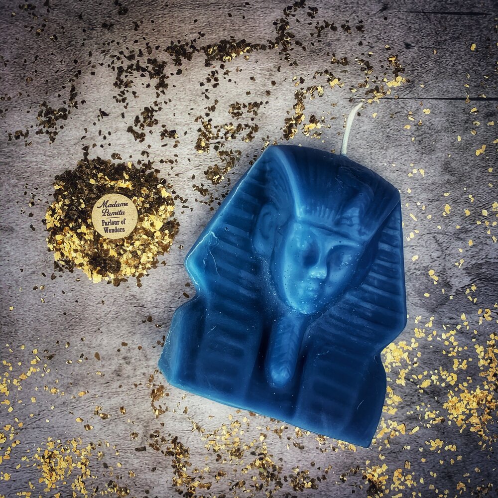 Beeswax Egyptian King Spell Candle - Power, Magnetism & Pharaoh Magic | Beeswax Candle | Wiccan Center