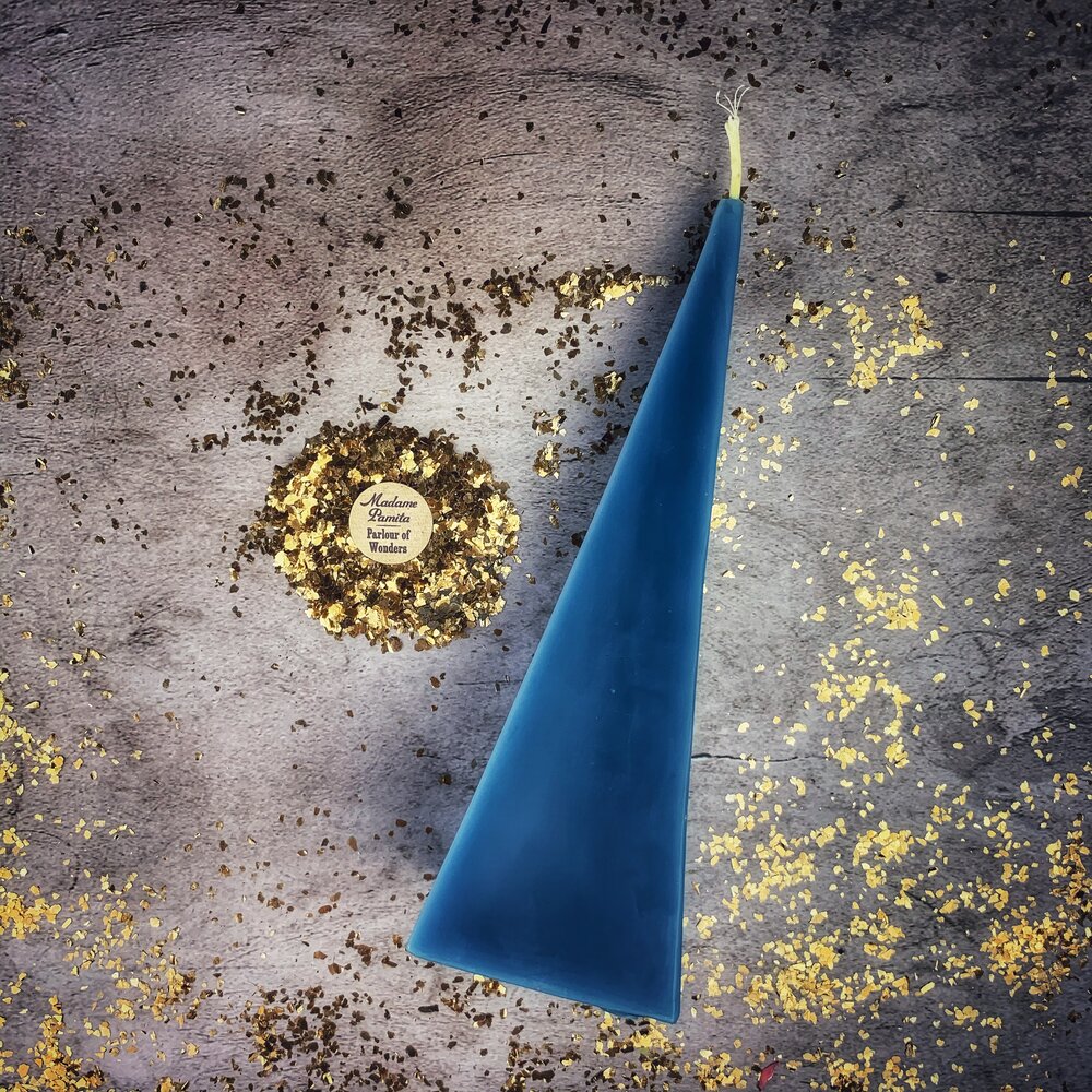 Beeswax Pyramid Spell Candle - Long-Lasting Success & Stability Magic | Beeswax Candle | Wiccan Center