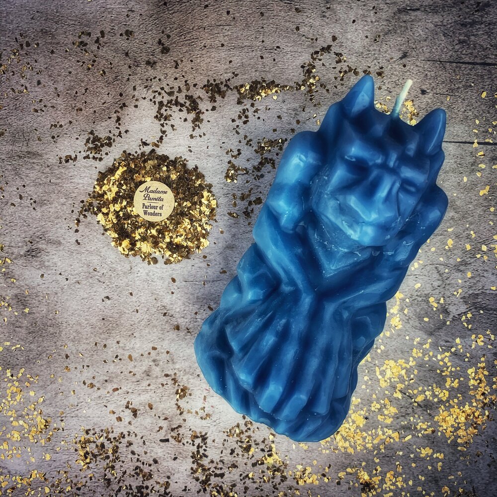 Beeswax Gargoyle Protector Spell Candle - Powerful Guardian & Protection Magic | Beeswax Candle | Wiccan Center