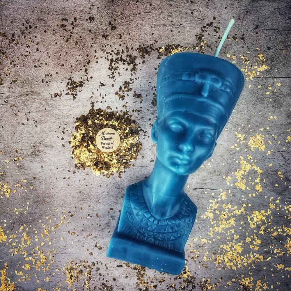 Beeswax Egyptian Queen Spell Candle - Power, Beauty & Magnetism Magic | Beeswax Candle | Wiccan Center