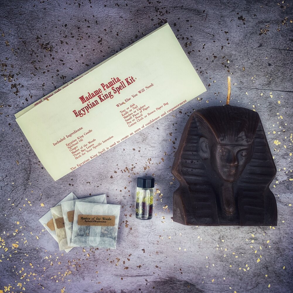 Egyptian King Candle Spell Kit - Power, Magnetism & Pharaoh Magic | Candle Spell Kit | Wiccan Center