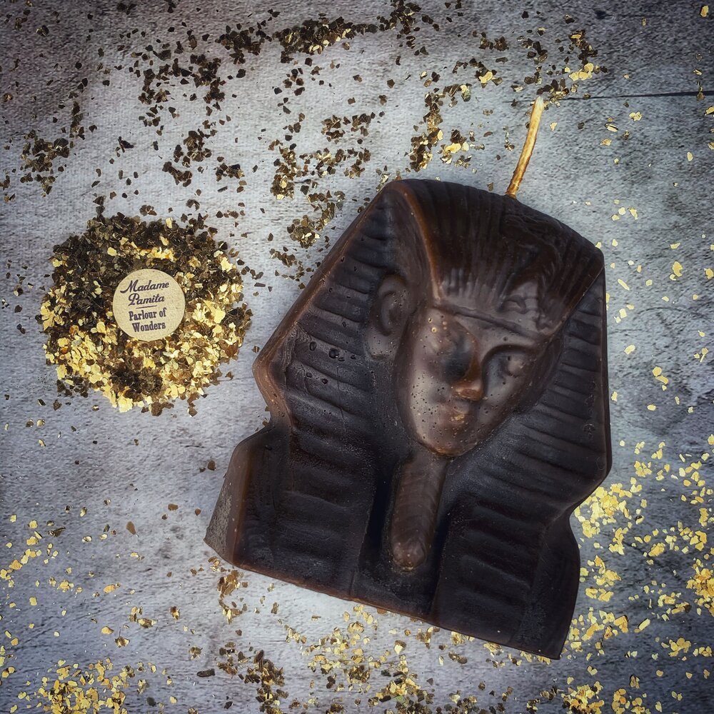 Beeswax Egyptian King Spell Candle - Power, Magnetism & Pharaoh Magic | Beeswax Candle | Wiccan Center