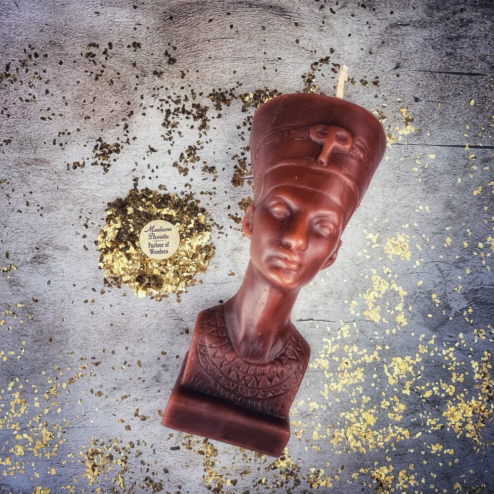 Beeswax Egyptian Queen Spell Candle - Power, Beauty & Magnetism Magic | Beeswax Candle | Wiccan Center
