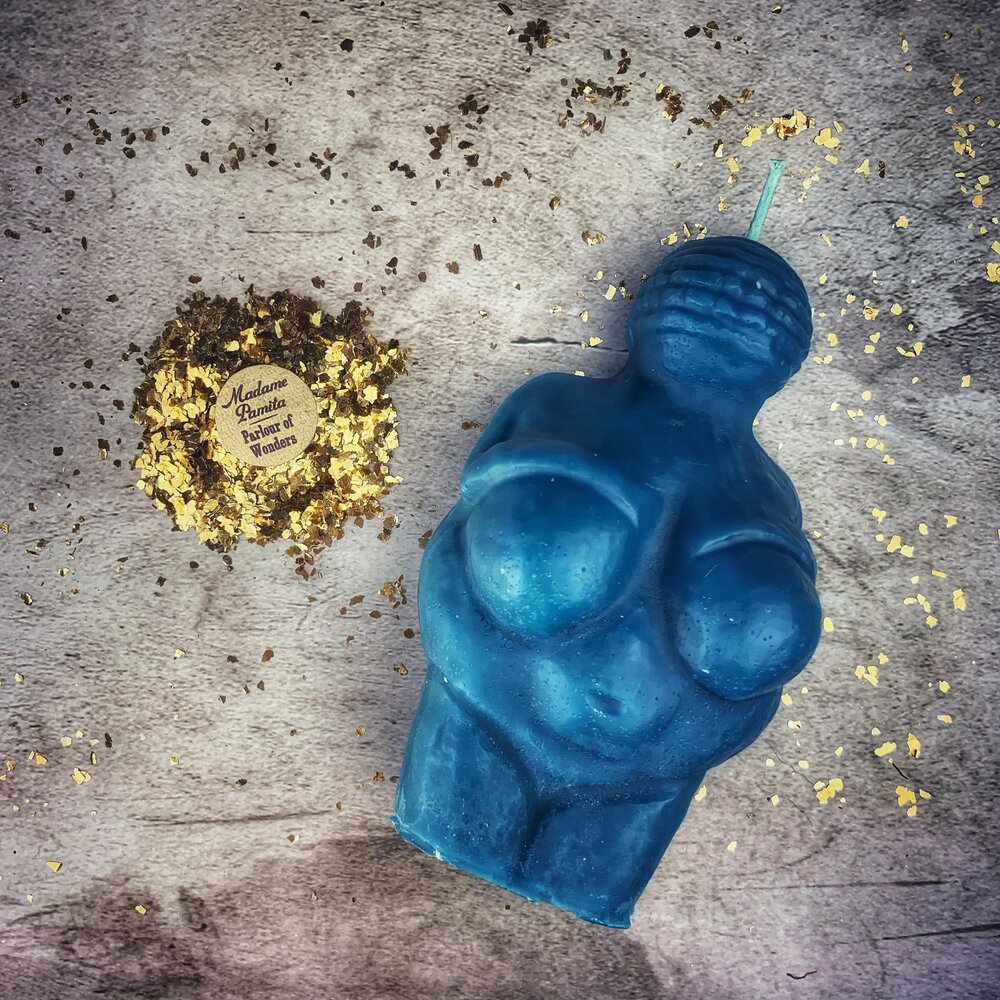Beeswax Goddess of Willendorf Spell Candle - Feminine Power & Fertility Magic | Beeswax Candle | Wiccan Center
