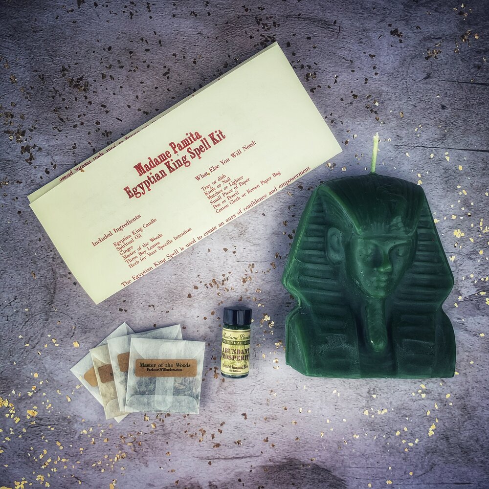 Egyptian King Candle Spell Kit - Power, Magnetism & Pharaoh Magic | Candle Spell Kit | Wiccan Center