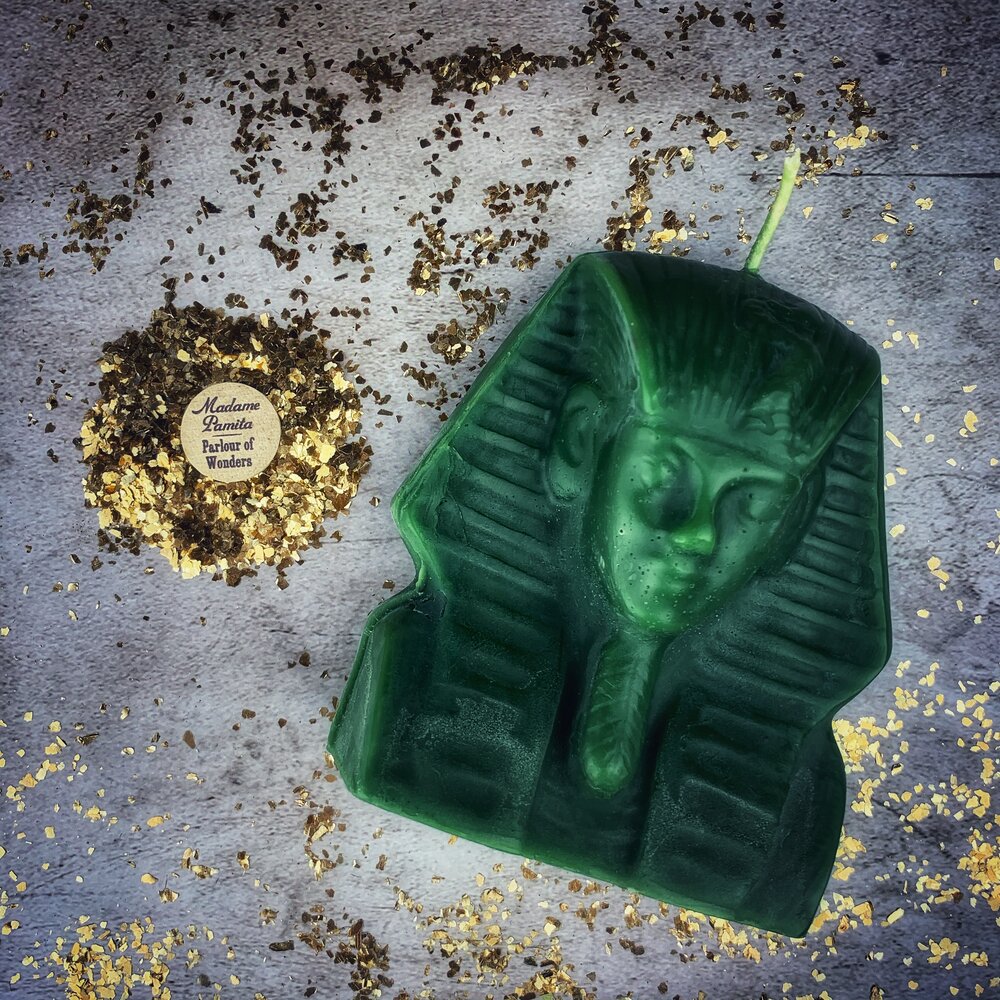 Beeswax Egyptian King Spell Candle - Power, Magnetism & Pharaoh Magic | Beeswax Candle | Wiccan Center
