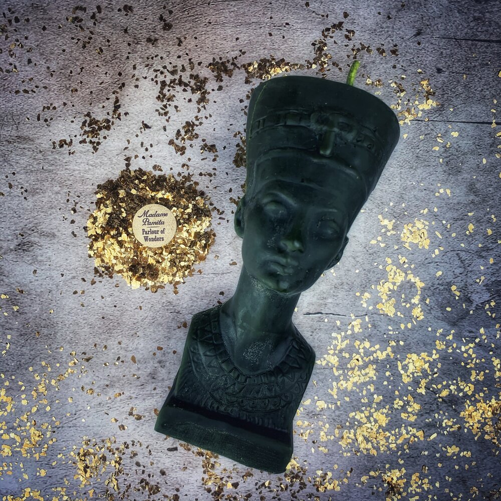 Beeswax Egyptian Queen Spell Candle - Power, Beauty & Magnetism Magic | Beeswax Candle | Wiccan Center