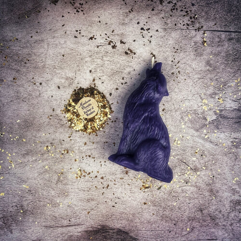 Beeswax Howling Wolf Spell Candle - Courage & Authentic Voice Magic | Beeswax Candle | Wiccan Center