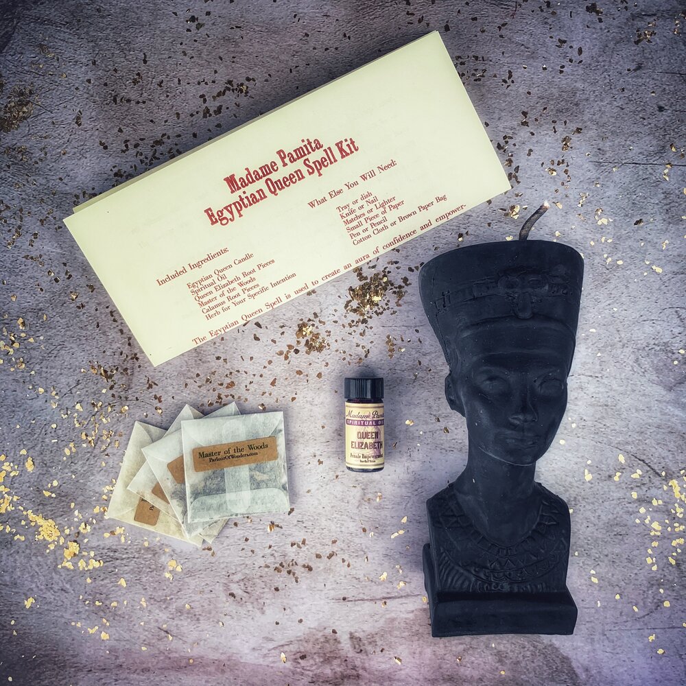 Egyptian Queen Candle Spell Kit - Power, Beauty & Magnetism Magic | Candle Spell Kit | Wiccan Center