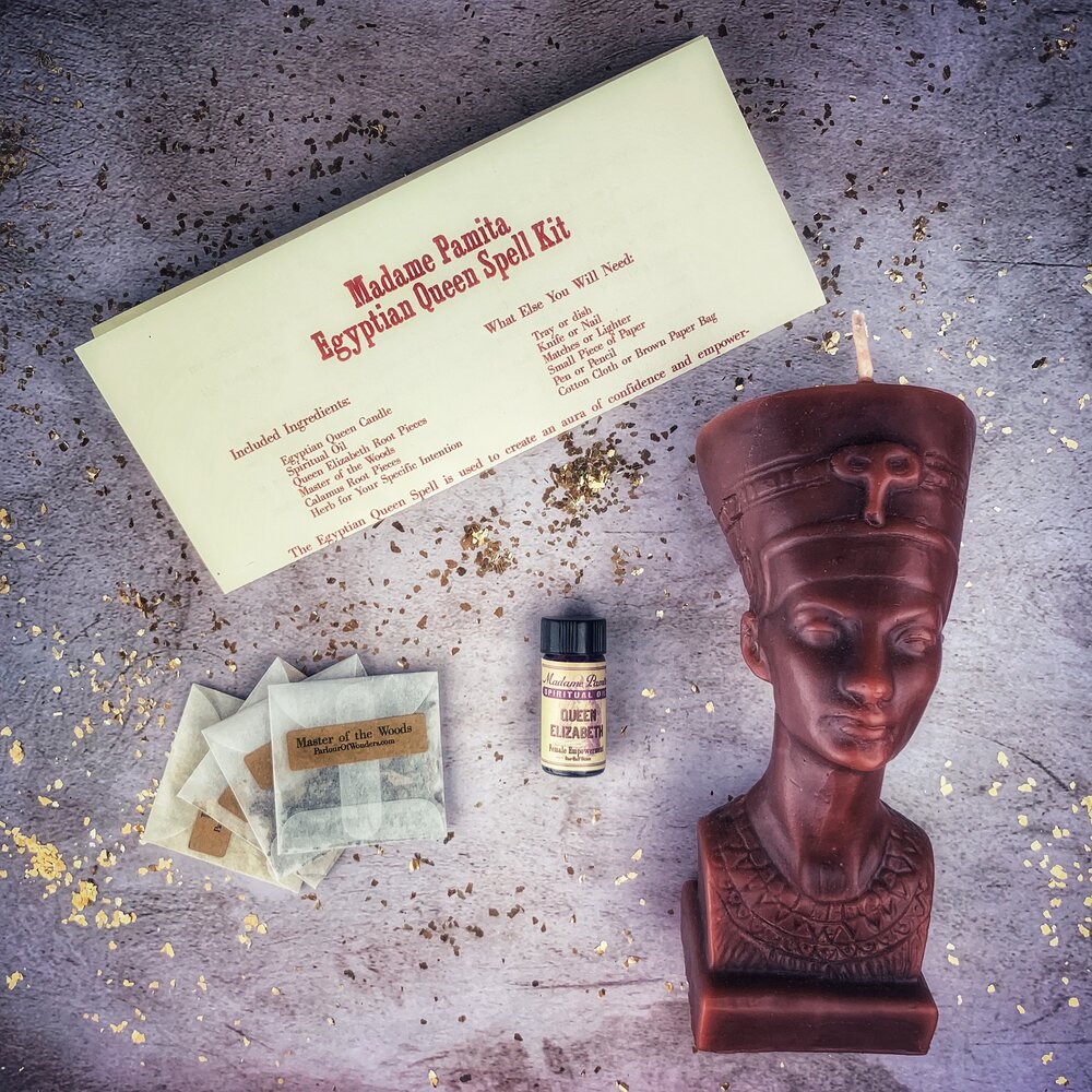 Egyptian Queen Candle Spell Kit - Power, Beauty & Magnetism Magic | Candle Spell Kit | Wiccan Center
