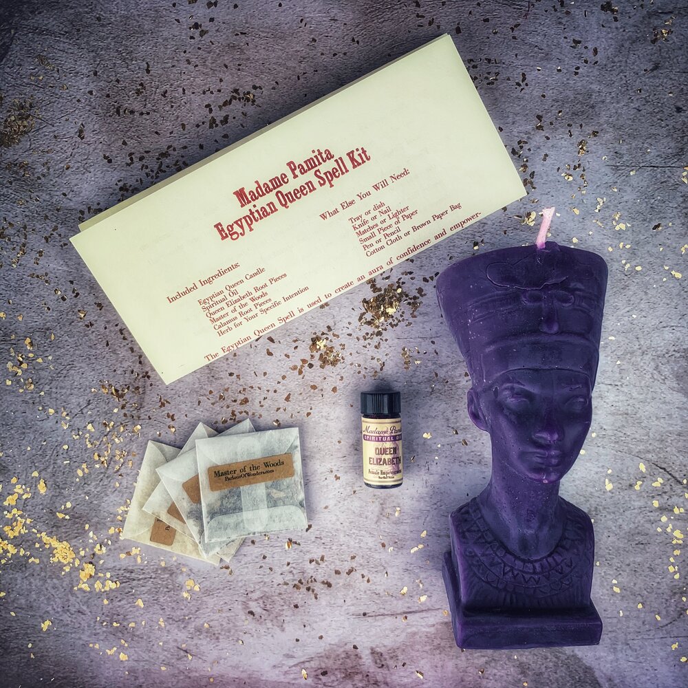 Egyptian Queen Candle Spell Kit - Power, Beauty & Magnetism Magic | Candle Spell Kit | Wiccan Center